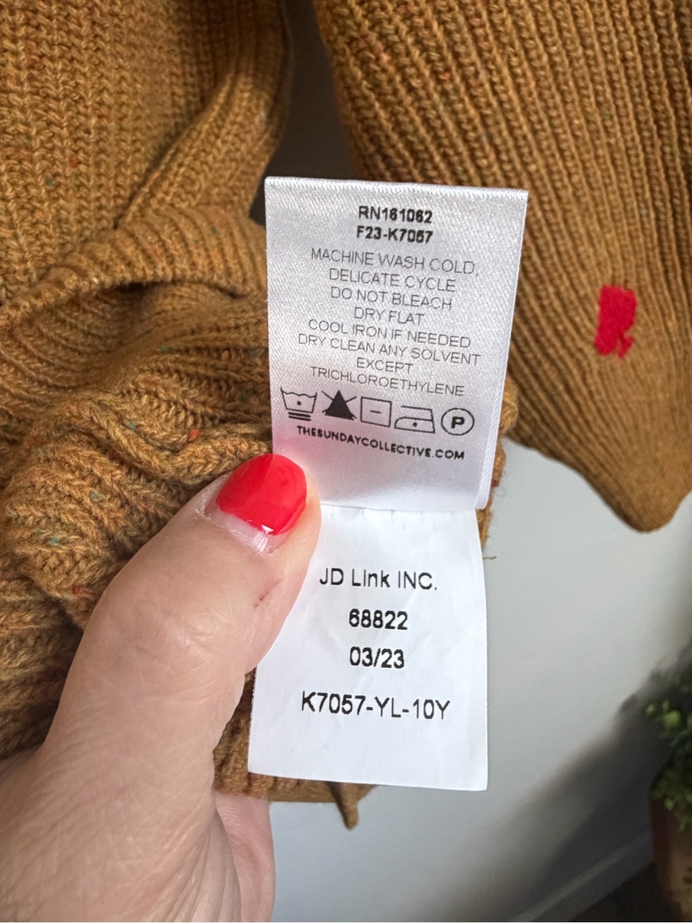 The Sunday Collective Wool Blend Rib Knit Cardigan Size 10Y NWT Made in Spain - Picture 7 of 7
